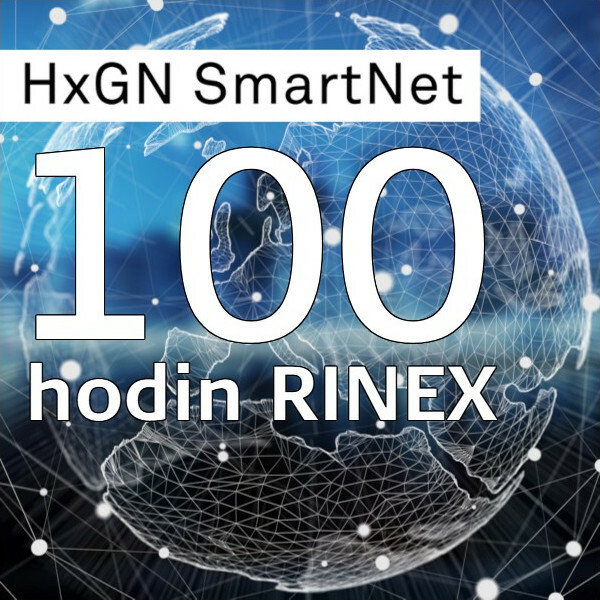 Roční HxGN SmartNet 100 hodin stahování RINEX a výpočty