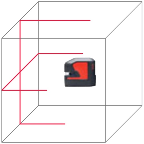 Kresba červeného křížového laseru Leica